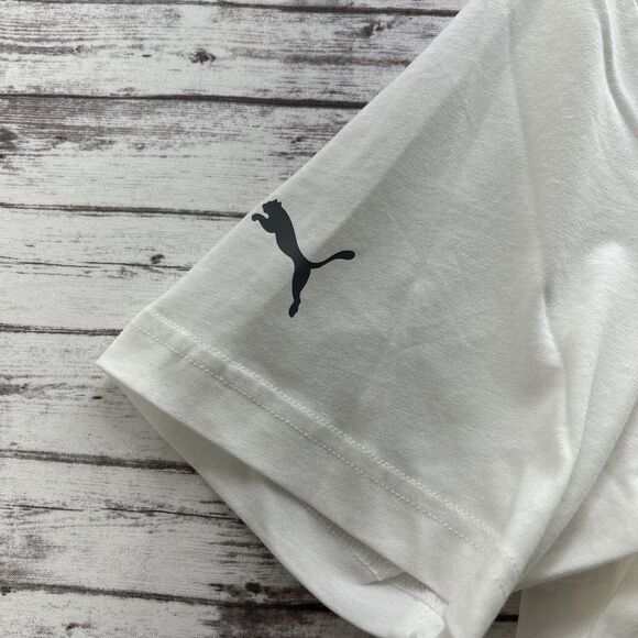 Puma BMW Motorsport T Shirt Men's Medium White Graphic Tee NEW - Picture 4 of 9